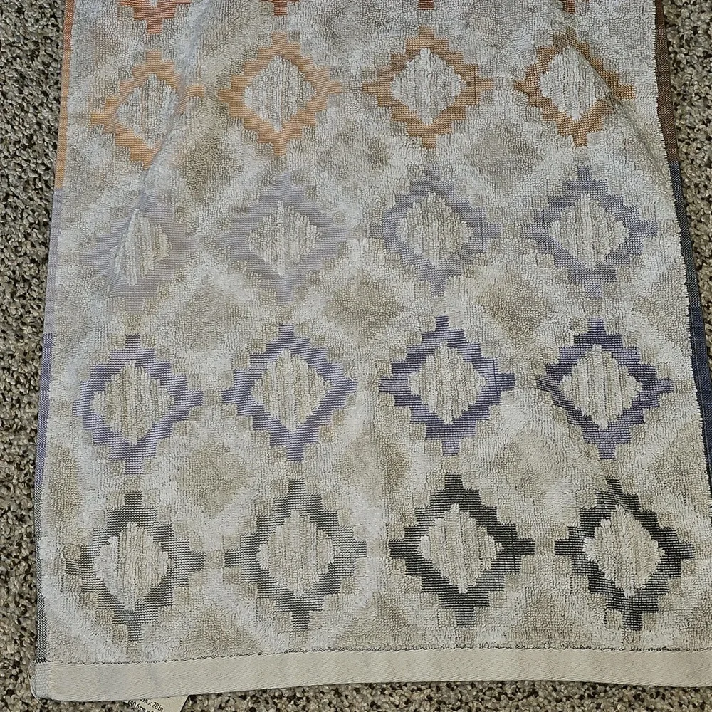 World Market Colorful Aztec Geometric Pattern Hand Towel - Multicolor
